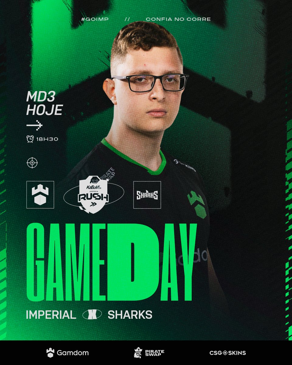 imperialesports's tweet image. Hoje às 18h30 tem confronto contra a Sharks, na Ferjee Rush!

Já anota pra torcer por nós💚

#GoIMP #IMPCS2