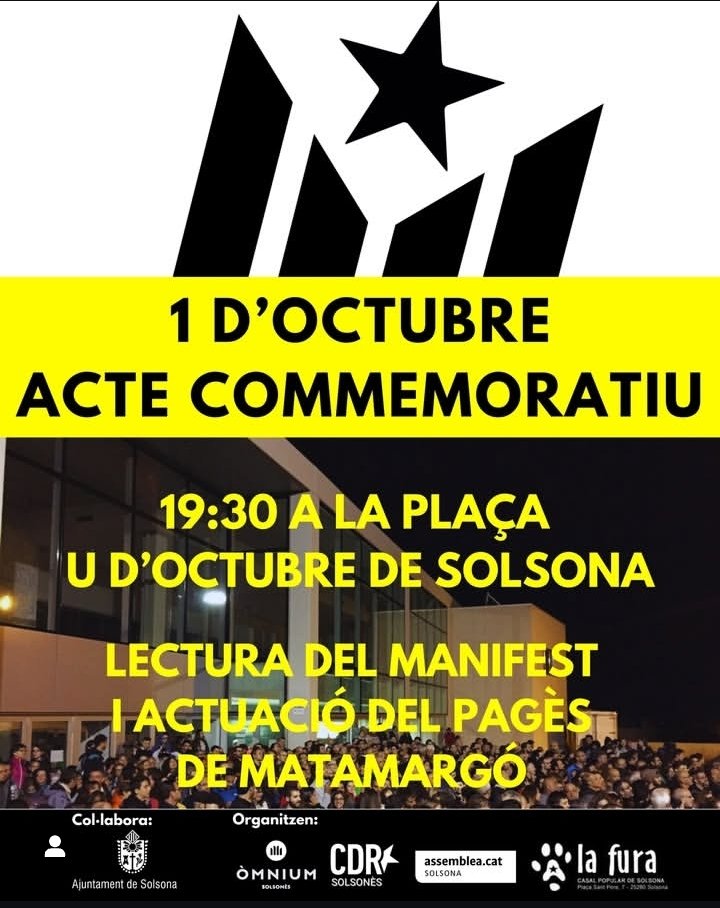 Perquè no hem d'oblidar el dia que el poble va agafar les regnes i va fer trontollar l'Estat. El dimecres, commemorem l'1 d'Octubre.