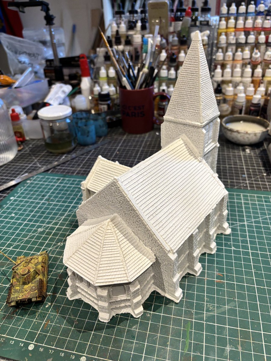 PilPol75's tweet image. This gonna be a massive project :) hope to finish it at the end of the week. 15mm Normandie church by Loïc Neveu “Goldfinger” #wargaming #flamesofwar #15mm