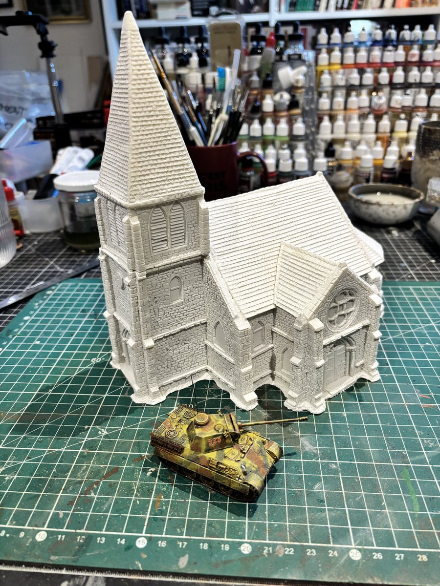 PilPol75's tweet image. This gonna be a massive project :) hope to finish it at the end of the week. 15mm Normandie church by Loïc Neveu “Goldfinger” #wargaming #flamesofwar #15mm
