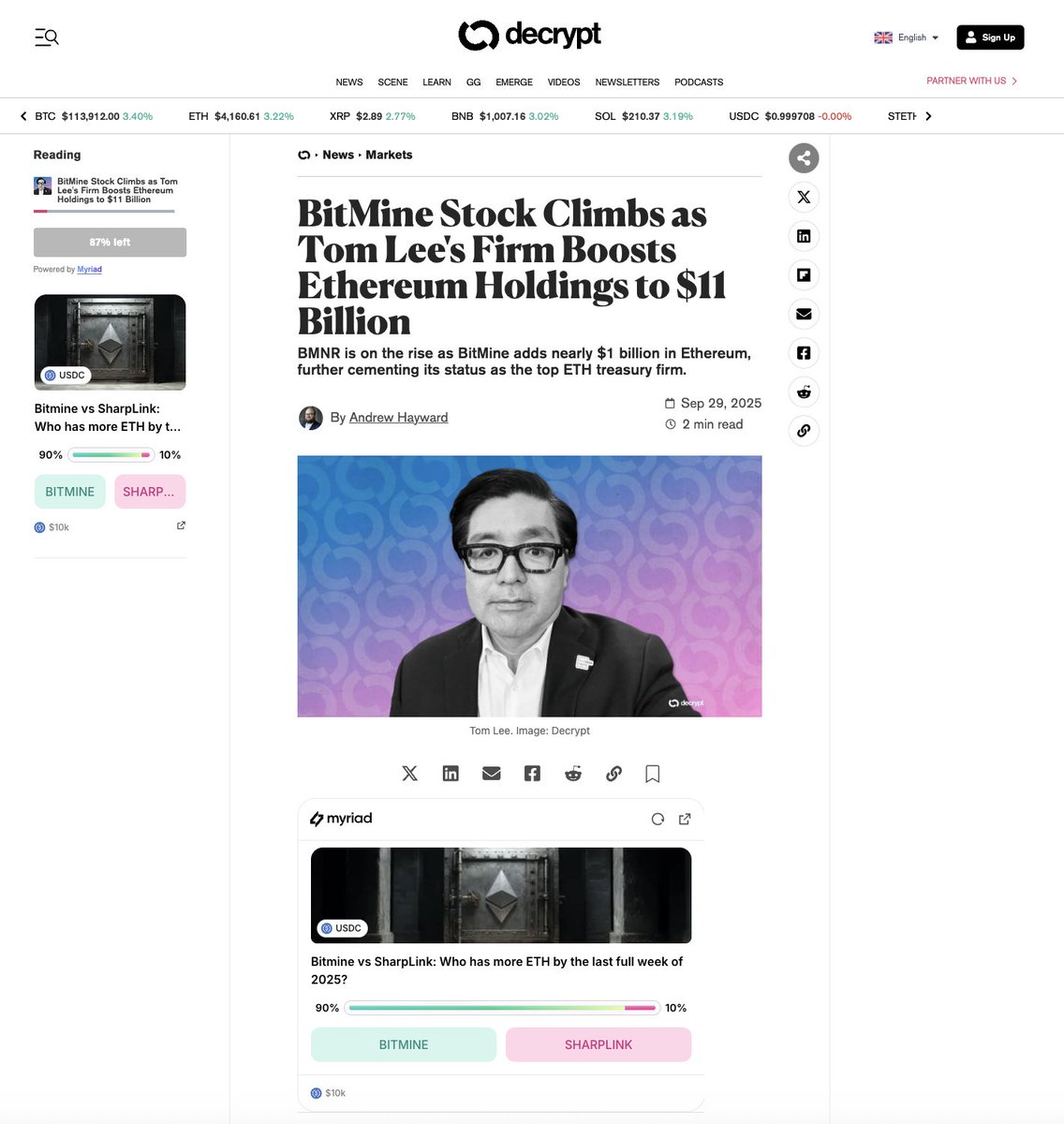 Following up on our highest volume week since launch on <a href="/MyriadMarkets/">MYRIAD</a>, we’re pushing a major browser extension update!

It is pretty simple: the extension scans any webpage, matches its content to our catalog, and injects the most relevant market so you can learn and predict in