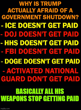 ShePersisted001's tweet image. Whether we pass the funding to pay for the GOP bill that hurt ALL Americans (not illegals ) except the rich, or we shut it down, all Americans will feel some pain. Why shut it down? Because the Mango Mussolini won't get his funding for his dictatorship. #ThisIsTrumpsShutdown