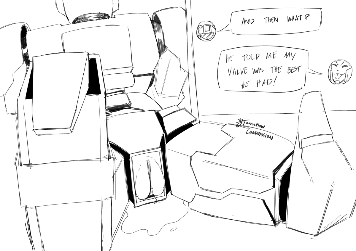 YanTarnation's tweet photo. A lil gossip after being pounded into the berth 😋😋
New Patreon WIP!!
Had #deepax in mind but no specific ship!
#valveplug #orionpax https://t.co/AV5hEzuO9W