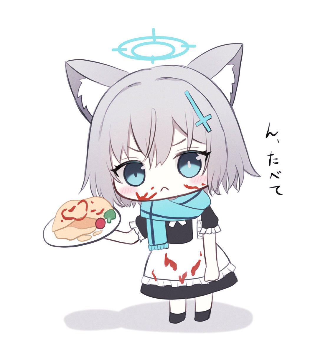 砂狼シロコ(ブルアカ) 「友達が誕生日に描いてくれたシロコかわいい」|