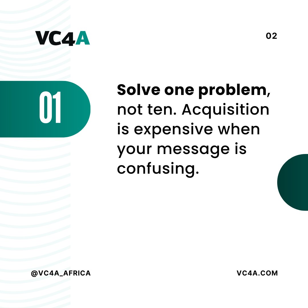 VC4A_Africa's tweet image. Build sustainable customer acquisition for your business by focusing on adding value first. How?

💬 Solve one problem well.

🆓 Build trust with a free, valuable tool.

📣 Activate growth via strong referral incentives.

#VC4A #Strategy #CustomerAcquisition #Growth
