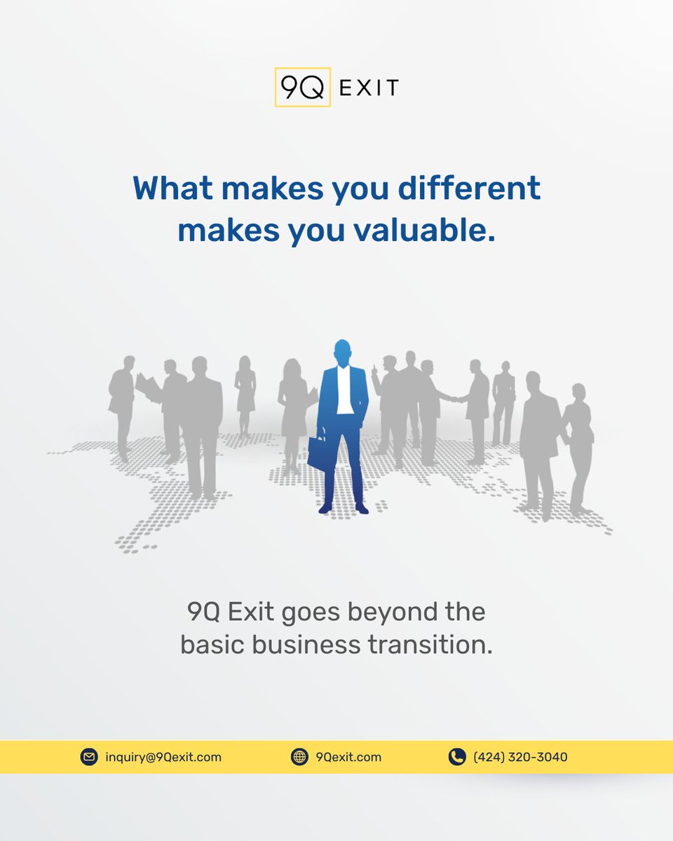 9Qexit's tweet image. What makes you different makes you valuable.

Identify and protect your competitive moat. 🛡️

#CompetitiveAdvantage #BusinessMoat #UniqueValue