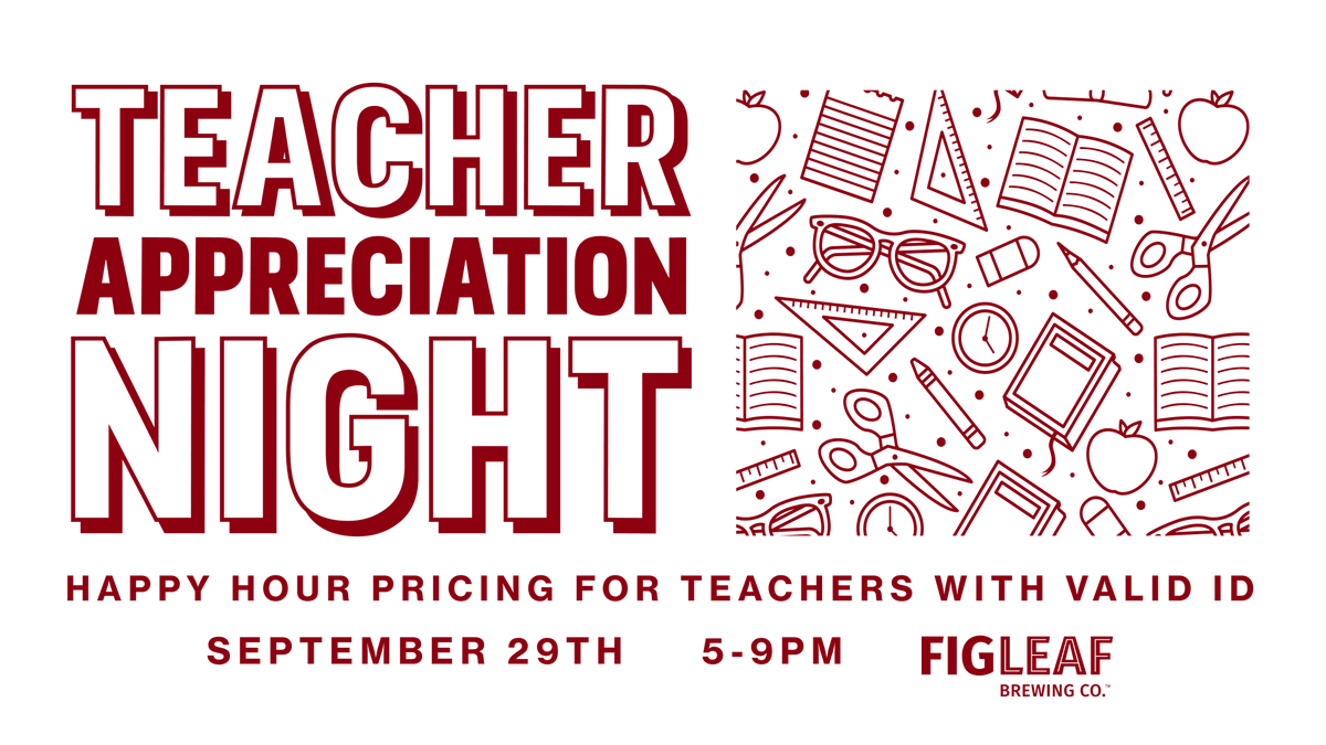 Tonight we raise a pint for all of our amazing teachers!