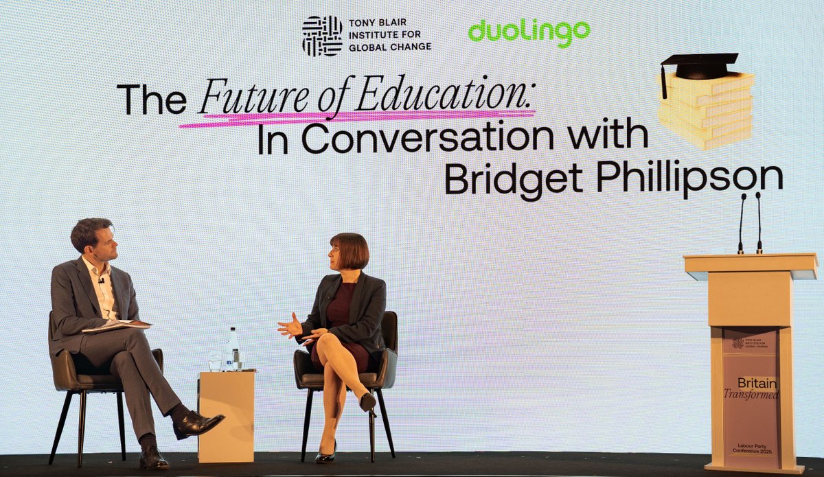 InstituteGC's tweet image. Today, the tools exist to provide every child with a personalised education, with learning tailored to individual needs and differentiated by subject.

At #Lab25 @bphillipsonMP joined TBI’s @ryan_wain to explore how education can be transformed – from primary school right through…
