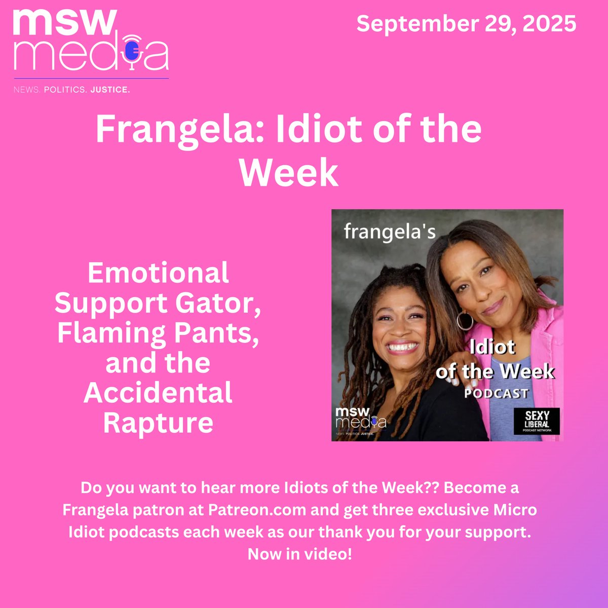mswmediapods's tweet image. New #IdiotOfTheWeek 😱 podcast with @frangeladuo #MSWMedia
Subscribe to #IOTW here 🔽
Listen: podcasts.apple.com/us/podcast/emo…