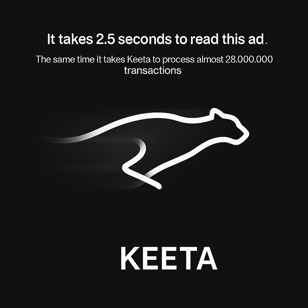 There are decently fast blockchains like $SOL and $SUI but nothing comes even close to the capabilities of $KTA!!

<a href="/KeetaNetwork/">Keeta</a>