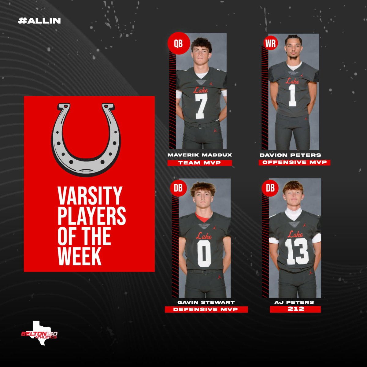 Bronco Football Varsity Players of the Week for the Rouse Game