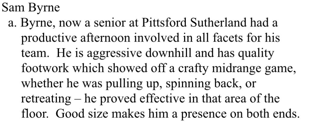 <a href="/NymeerDozier/">Nymeer Dozier</a> <a href="/UpstateScout/">Upstate Scout</a> <a href="/NYMA_hoops/">⚔️NYMA🏆🏆Knights Bball🏆🏆</a> <a href="/jacob_bowden33/">Jacob Bowden</a> <a href="/DavidR0517/">David Redgrave</a> <a href="/scc_saints/">Saratoga Central Catholic Athletics</a> <a href="/AABoysBball/">Albany Academy BBall</a> <a href="/hyman_josiah/">Josiah Hyman</a> <a href="/justthro1/">Heathe-Thro Healings</a> @will_dicap5 <a href="/tucker_burnett/">Tucker Burnett</a> <a href="/DemandBless/">Bless Demand</a> Thought <a href="/Sbyrn0/">Sam Byrne</a>, from Pittsford Sutherland High School, had a nice showing at this years Showcase. ✍️