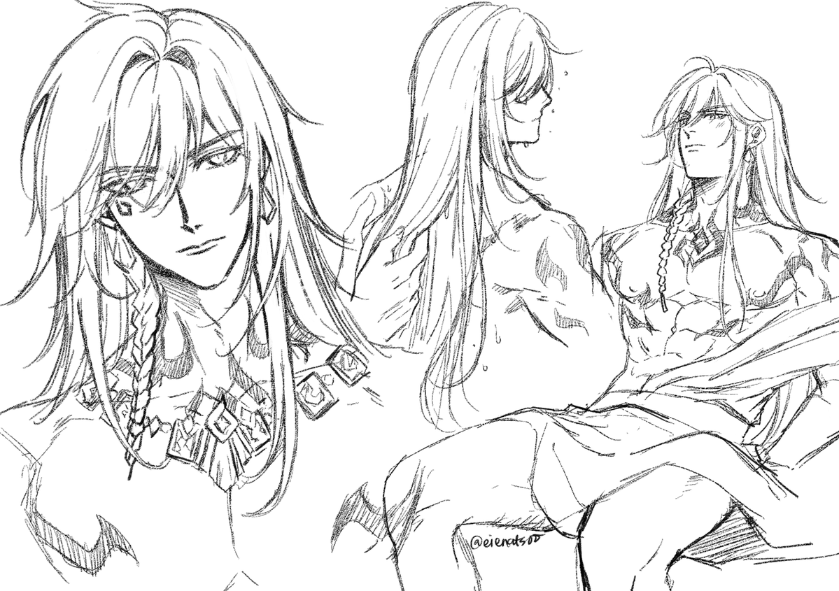 Always wanted to draw long-haired Mydei 😚 #mydei #HonkaiStarRail