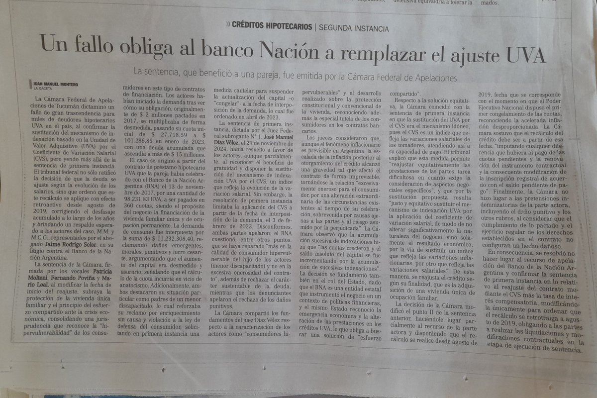 <a href="/hipotecadosuva/">@HipotecadosUVANacional</a>,<a href="/SenadoArgentina/">Senado Argentina</a> 
Espero que todas las personas de todo el país lean este fallo en contra de los CREDITOS HIPOTECARIOS
UVA.
NO SE DEJEN ENGAÑAR CON ESTE CREDITO PORQUE ES UNA ESTAFA.