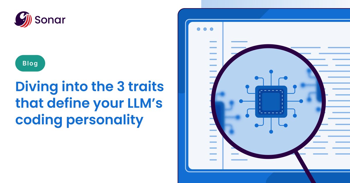 SonarSource's tweet image. Is your LLM a &quot;Senior Architect&quot; 🏛️ or a &quot;Rapid Prototyper&quot; 🚀?

Our #StateOfLLMs research shows that AI models have distinct coding personalities, each with unique risks.

Discover your model&apos;s archetype and its hidden flaws: bit.ly/4nbbvTr

#CodeQuality #CodeSecurity