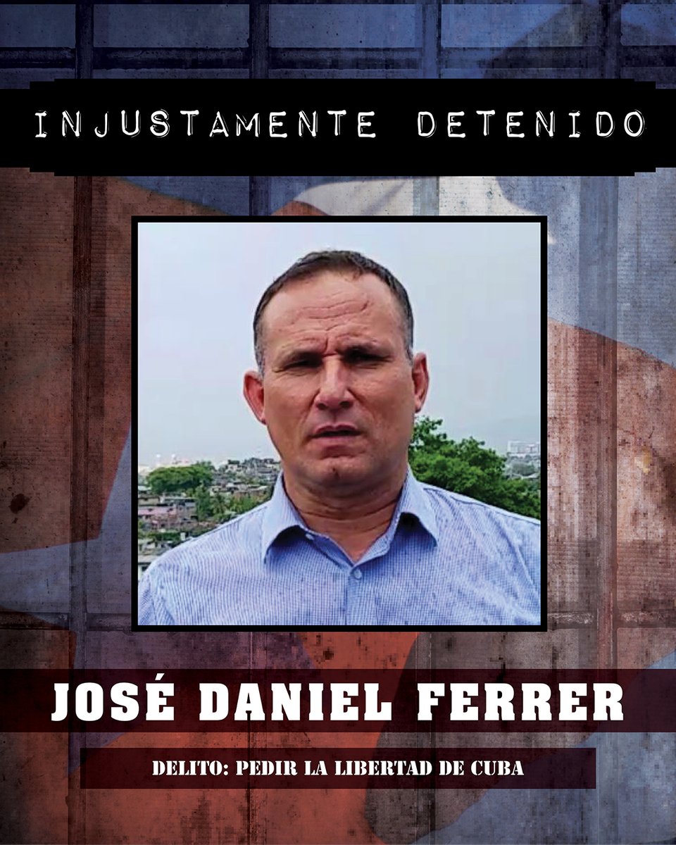 WHAAsstSecty's tweet photo. Los matones del régimen cubano reprimen continuamente a José Daniel Ferrer, una voz destacada en favor de la libertad en la isla. Golpeado, torturado, pero nunca silenciado, Ferrer permanece entre rejas en condiciones insoportables por exigir derechos básicos. Nos solidarizamos con él y seguiremos actuando contra el régimen cubano ilegítimo y opresivo hasta que todos los presos políticos sean liberados. #LibertadYa #TodosLibres @jdanielferrer