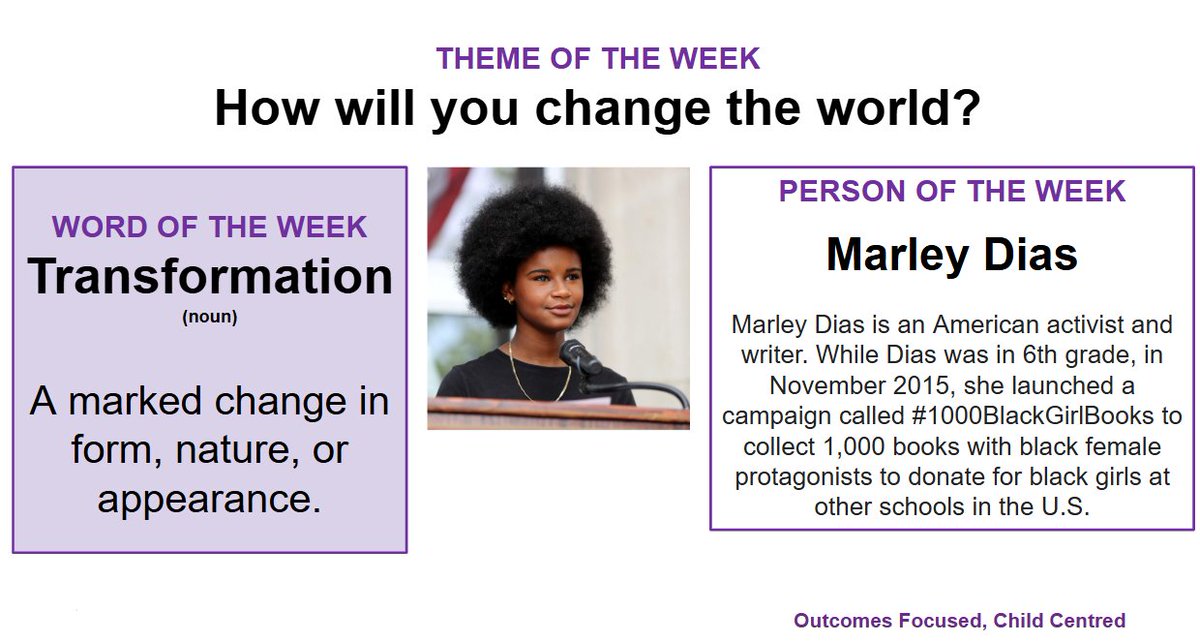 Theme of the Week!
Our students will be learning about this in tutor, assembly and it will be displayed around the building. #Cocurricular