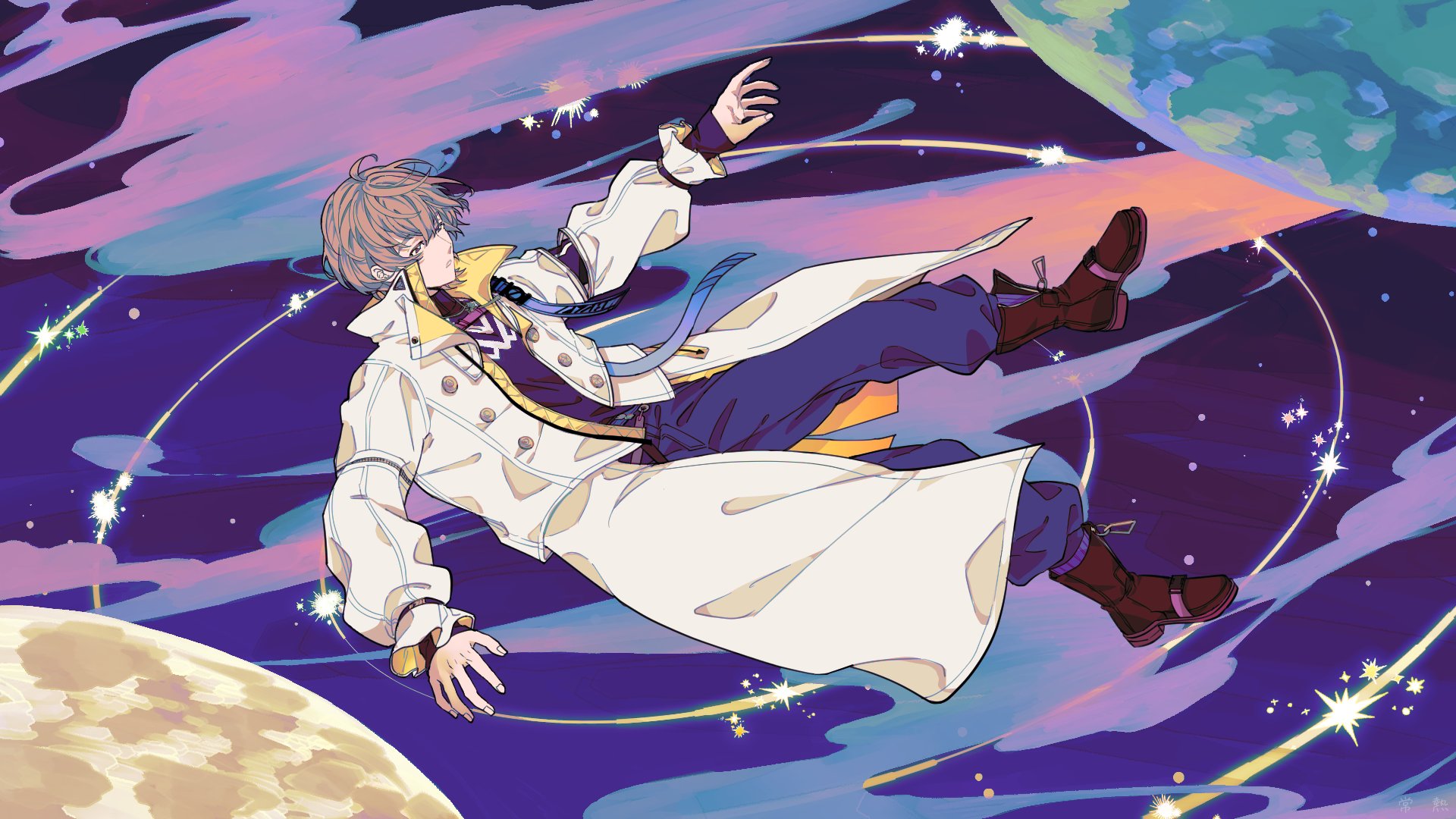 波動かあがるかもしれない絵 目乾いてるかなと思って #イラスト #宇宙飛行士 #信号