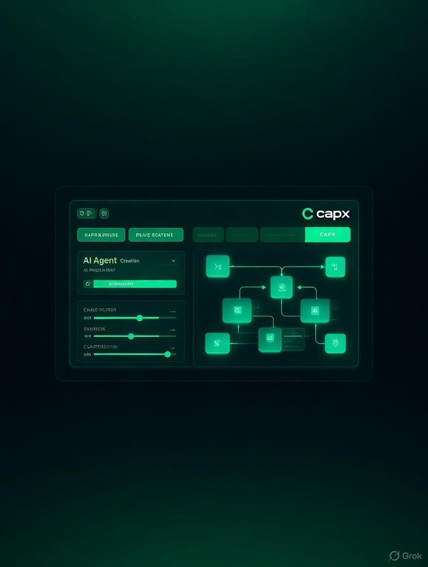romanov_teryzo's tweet image. @0xCapx removes all friction: just pick a template, define behavior, mint as token, and you’re live. Whether you want a content summarizer or a market analyst, agents can now be created without any coding.
#AIBuilders #NoCodeTools #AgentEconomy #CAPXcreate