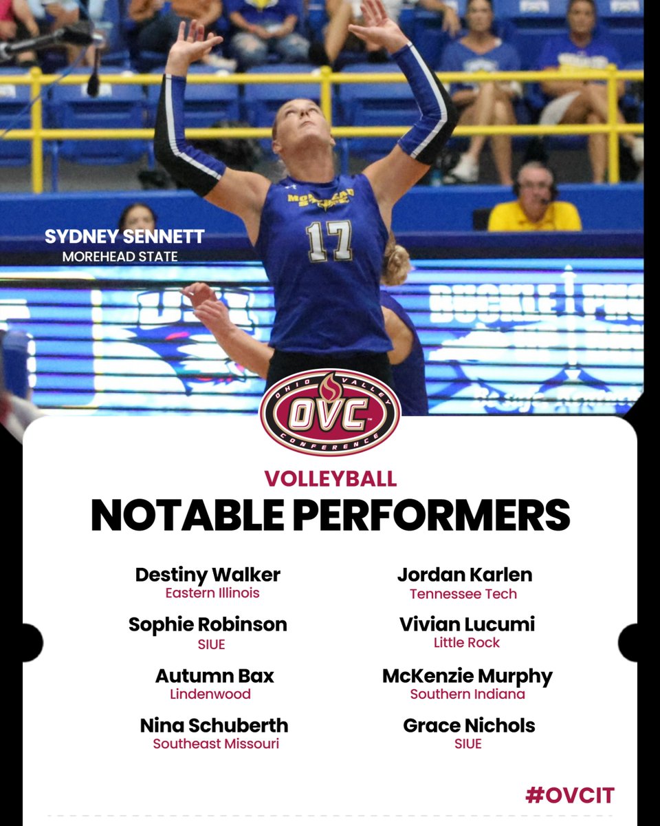 In addition to our Players of the Week, here is a look at some other 𝗡𝗼𝘁𝗮𝗯𝗹𝗲 𝗣𝗲𝗿𝗳𝗼𝗿𝗺𝗲𝗿𝘀 for Volleyball 🏐 from last week.

#OVCit