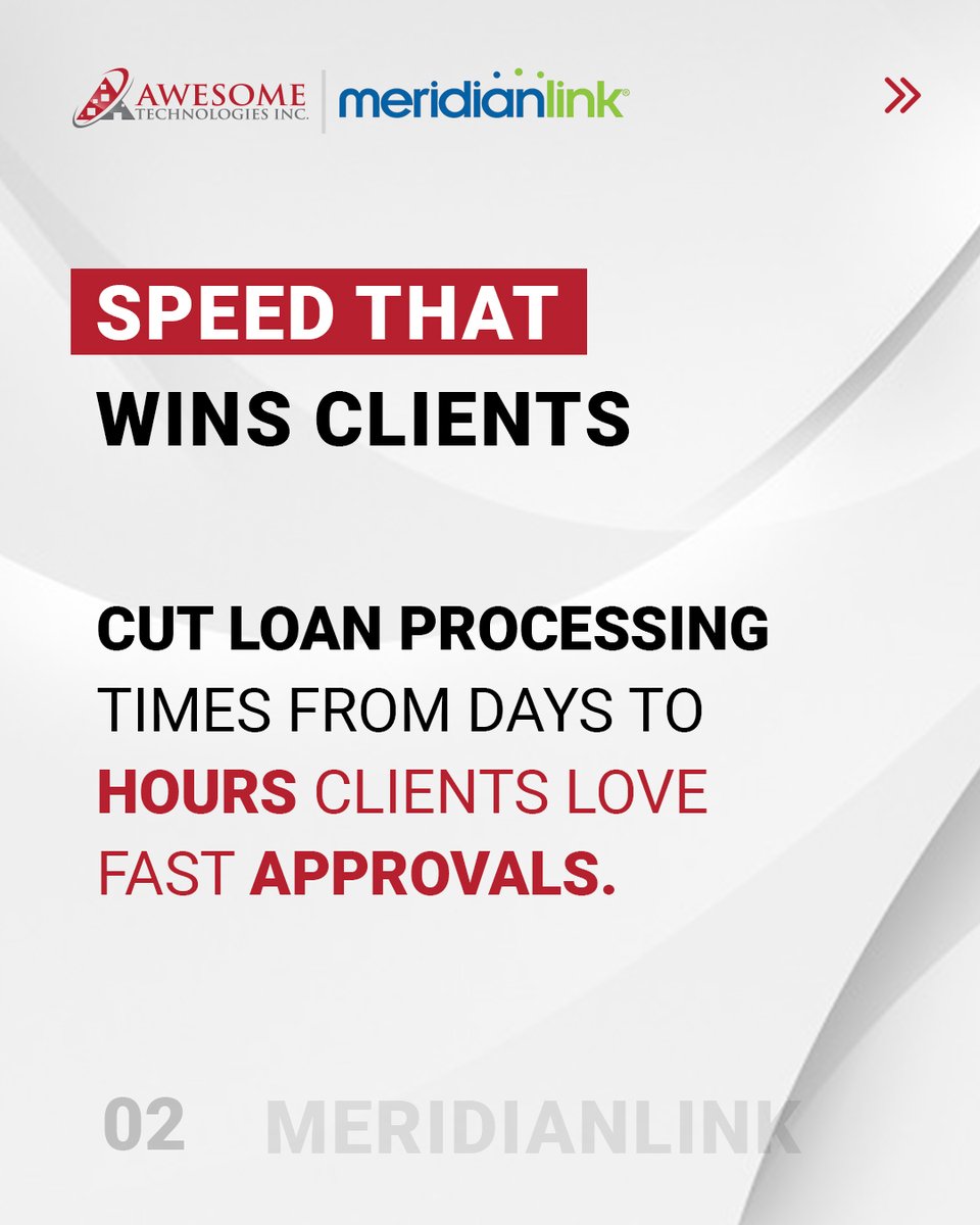 awesometech_inc's tweet image. Smarter lending with MeridianLink: faster approvals, easier compliance &amp;amp; automation that keeps you ahead.
Full post 👉 tinyurl.com/36xeapv4

#AwesomeTechInc #MeridianLink #MortgageTech #Automation #FinTech