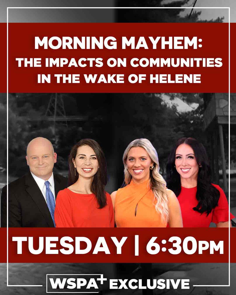 WSPA7's tweet image. Their personal stories! Helene, A Year of Recovery: Continuing the Conversation evenings at 6:30 PM on WSPA+ for FREE on Roku, Apple Tv and Fire Tv! wspa.com/plus/?utm_medi… #helene #hurricanehelene #hurricane #recovery