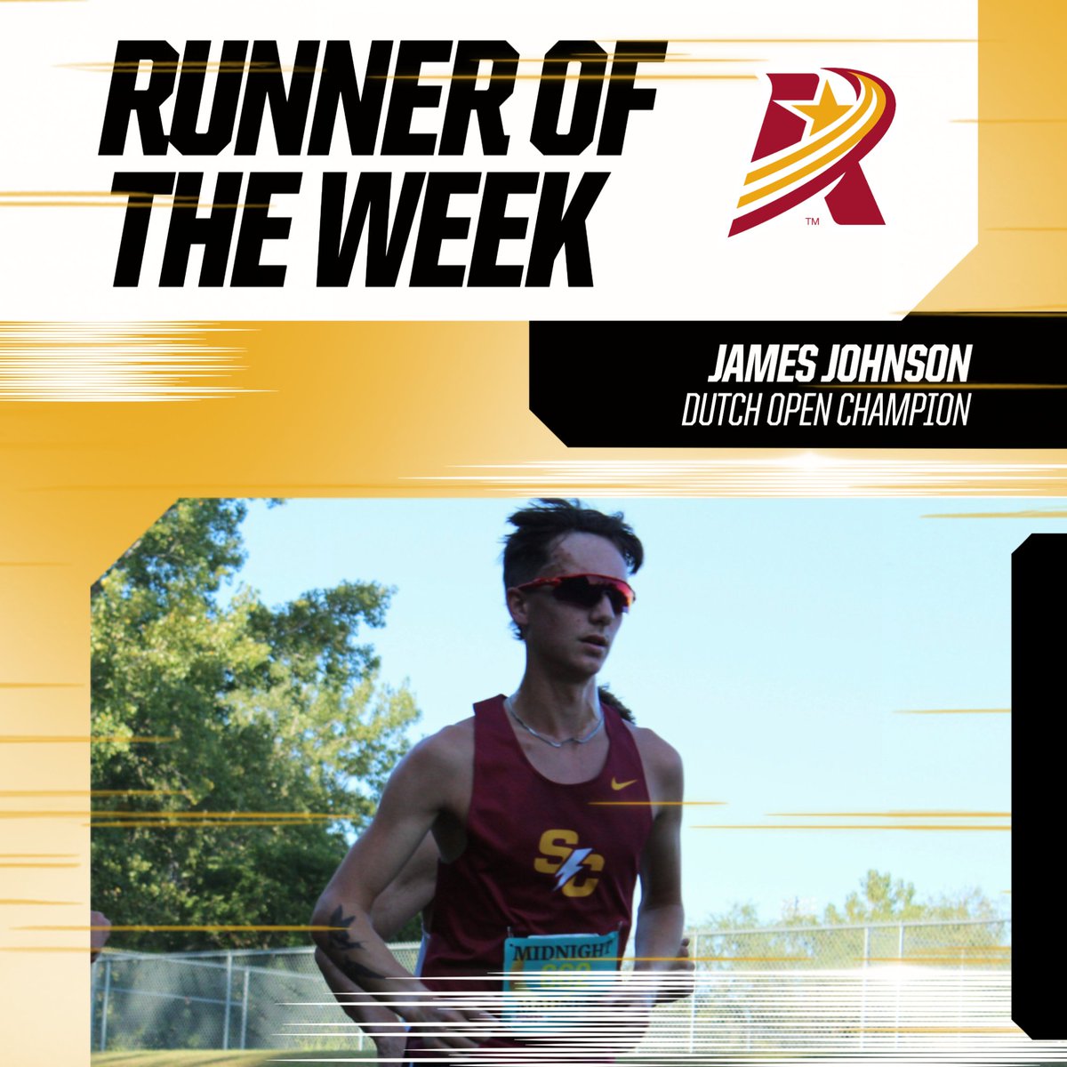 Your A-R-C Runner of the Week is James Johnson!

Johnson won his second straight title last Friday, winning the Dutch Open with a time of 25:57.3 👟

📰 linktr.ee/simpsonxctf

#rollriversXC #d3xc