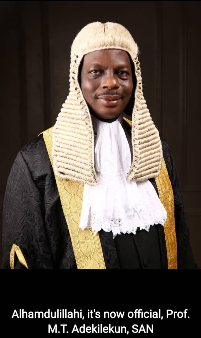 MohdHAbdullahi's tweet photo. Congratulations to the duo of Prof MT Adekilekun, SAN and Mrs Oyinkansola Badejo-Okunsanya, SAN @MrsBBold on your elevation to the exalted rank of Senior Advocate(s) of Nigeria 🇳🇬 today. It’s a privilege well deserved for a new #BoldStep forward. Again, Congratulations and best wishes.