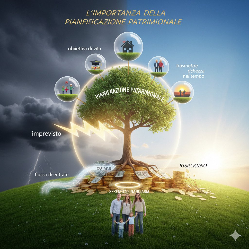 MFiacchi's tweet photo. Un capitale ben gestito nasce dalla pianificazione patrimoniale: previeni gli imprevisti, integra le spese in una visione d’insieme e allinea i capitali agli obiettivi di vita. Per una serenità finanziaria duratura. #pianificazionePatrimoniale #serenitàfinanziaria https://t.co/xm9CPzxfPR