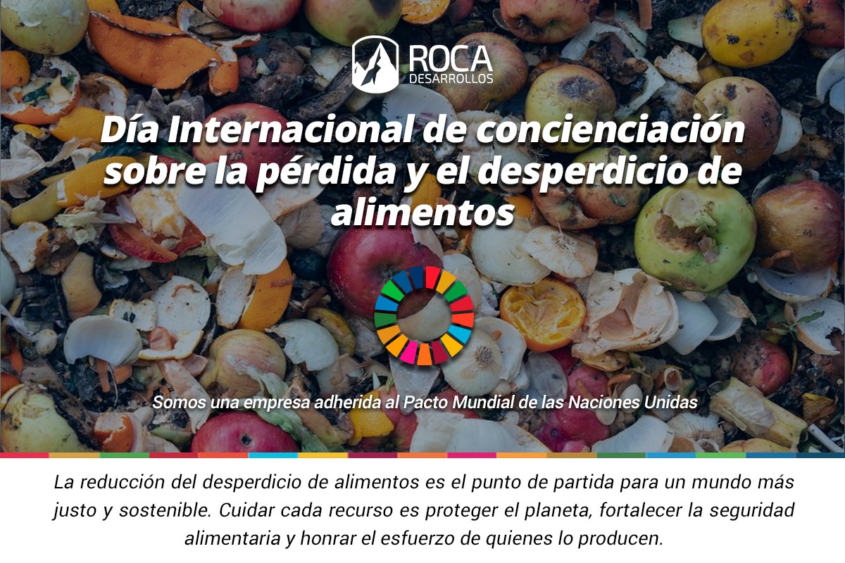 ROCADesarrollos's tweet image. En el marco del Día Internacional de Concienciación sobre la Pérdida y el Desperdicio de Alimentos, en ROCA Desarrollos reafirmamos nuestro compromiso con la sostenibilidad y el uso responsable de los recursos.

#PactoMundial #ROCADesarrollos #Sostenibilidad #ConsumoResponsable