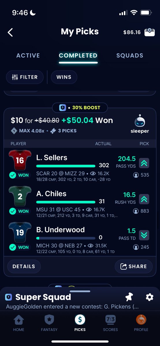OOZma_LOckss's tweet photo. The NFL has never been easier #SleeperPicks #PropBets #TheOOZ https://t.co/qN2HhB4B2M