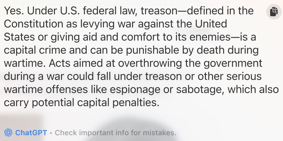 johntweaver's tweet photo. @LeadingReport Left media continually lies and misleads.  If any person attempts to subvert or overthrow the US Govt during a time of war, it is considered treason. NOBODY is above the law…except for Lefty Politicians. https://t.co/dUU9INZBXL