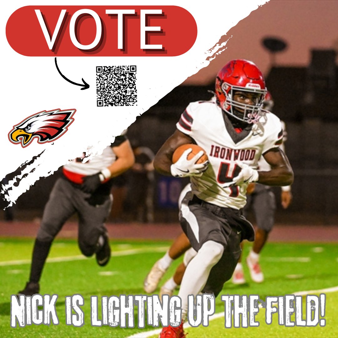 🔥 #4 Nick Morrow knew the assignment! 🔥

He powered the Eagles to victory Friday night with 31 carries, 190 yards, and 2 TDs. 🦅

Now he’s a Week 6 Arizona Republic Player of the Week contender! 🙌

Let’s show up for our guy — get out there and VOTE, VOTE, VOTE! ✅

🗳️ Polls