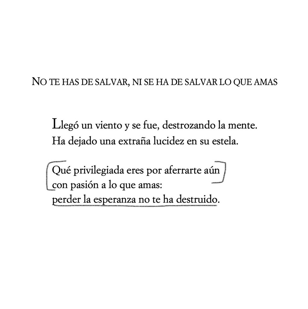 Un consejo de Louise Glück: que perder la esperanza no te destruya.