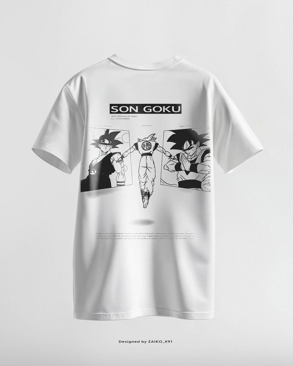 zaiko_x91's tweet image. #Graphic_design #DragonBall
هلا بحقين تويتر ، الي يتابعني في الانستغرام يعرف شغفي تجاه الفن والإبداع في التصميم الجرافيكي ، فـاليوم نزلت بوست تصميم بوستر أو غلاف مع Mockup للـتي شيرت وبكذا طلعت معانا النتيجة 👇🏻