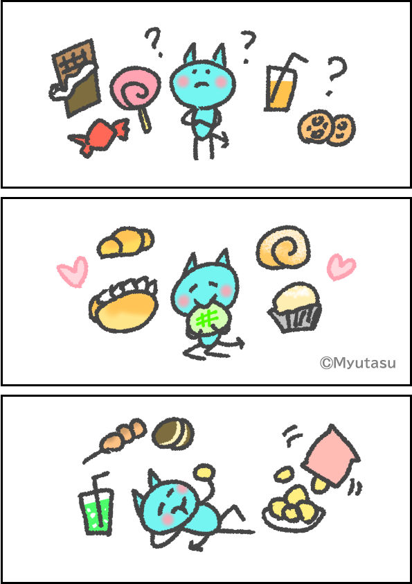 suvaruru's tweet photo. 甘い物
そんなに食べて
ないのにどうして
むし歯になるの？

食べた量より
時間の長ささ
いつでも気軽に
食べられるって
いいよね
それダラダラ食べに
なってない？
養分をこまめに
供給してくれて
ありがとう
お陰で君の口の中を
ずっと酸性に
しておけるよ

(はみがきまんが21) https://t.co/TZ7lVmwYu0