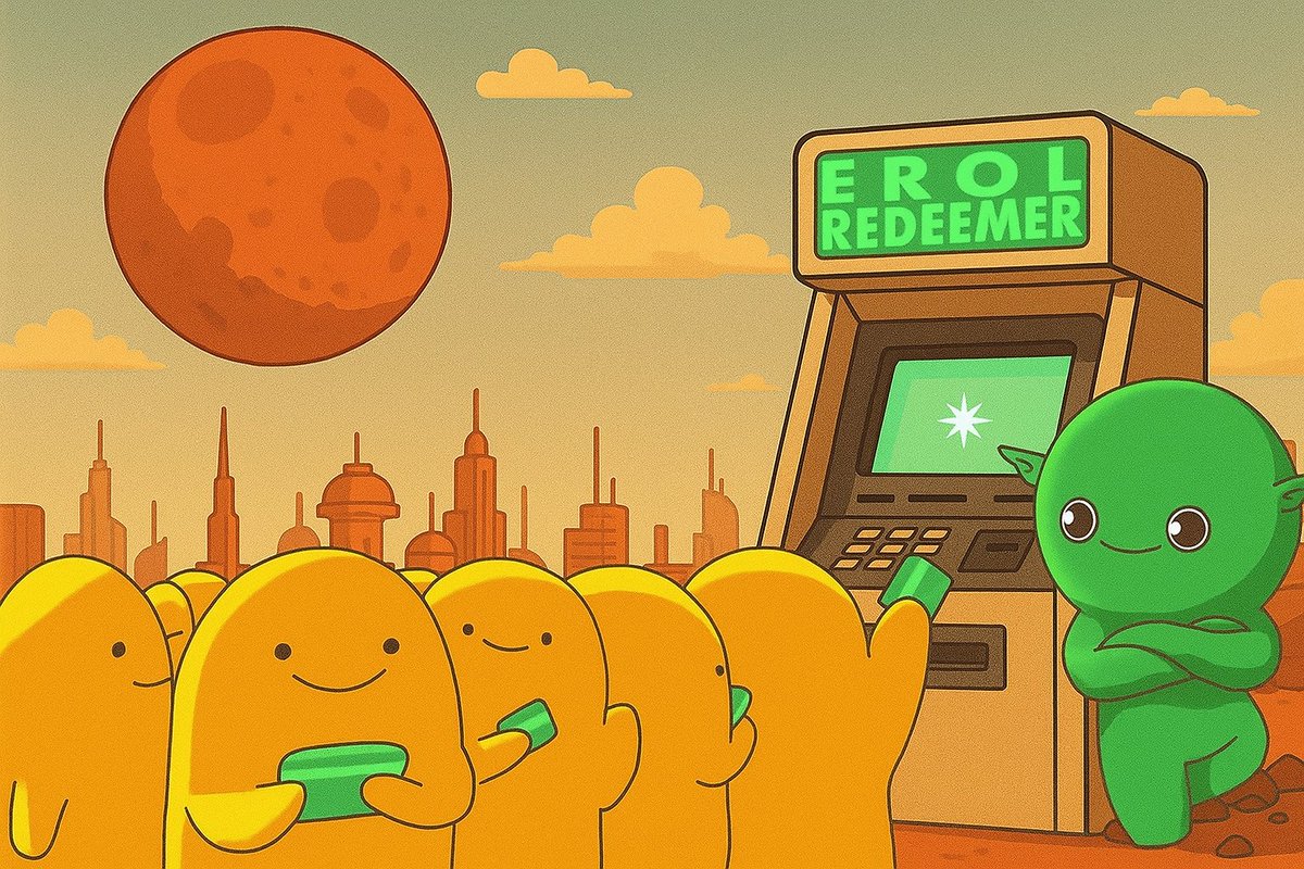 Erol Musk (@erolmuskavax) on Twitter photo Did you sell your $EROL presale allocation?
$EROL Diamond Hands and Redeemers got whitelisted for the $SOON launch!
Buy back at least 80% of your allocation and become a Redeemer.
And get whitelisted for high-quality projects! Did you sell your $EROL presale allocation?
$EROL Diamond Hands and Redeemers got whitelisted for the $SOON launch!
Buy back at least 80% of your allocation and become a Redeemer.
And get whitelisted for high-quality projects!