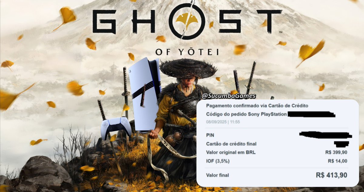 Playstation está cobrando IOF de 3,5% para compras no Cartão feitas dentro da sua Loja, Ghost Of Yotei está saindo por R$ 400 + R$ 14.

Todo jogo vendido na PSN é tratado como uma compra internacional pela Sony, o que faz incidir IOF, algo que não existe na Loja do Xbox e