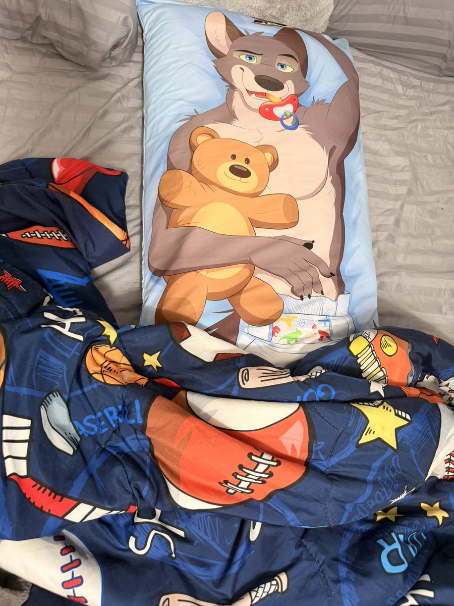 Baby always want to sleep with his Brooks body pillow from <a href="/OrangestWolf/">Colten</a>