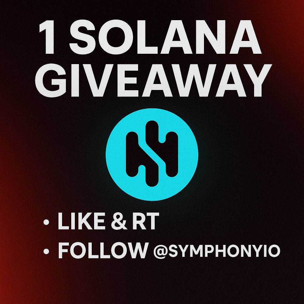 1 SOL ($215)💰

- Like &amp; RT
- Follow <a href="/symphonyio/">Symphony</a> 🔔
 
Ends in 48 hours ⏰
