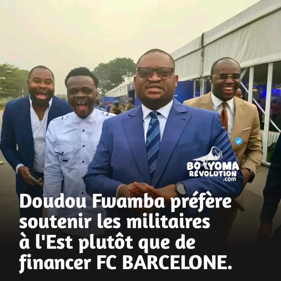 KimKimuntu's tweet photo. Doudou @LikundeR : « S'il y a une urgence dans l'Est, je préférais aider les militaires en difficulté au front plutôt que de donner plusieurs millions à Milan ( #FC_BARCELONE...) », a dit le ministre des finances, sur Top Congo ce lundi. https://t.co/4ItbG3wtnU