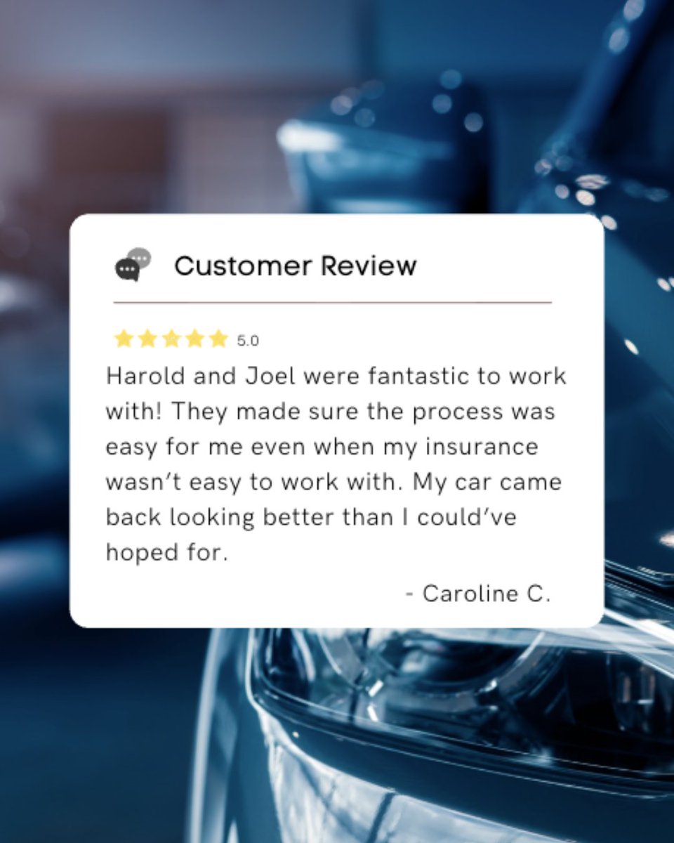 We appreciate the 5-Star review, Caroline! ⭐ Accidents happen, but our team at Grieco Collision Center of Johnston RI is here to make the aftermath as easy as possible.