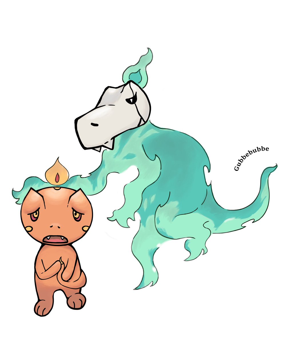 Gubbebubbe's tweet photo. My submission for  @n0rtist's #FT500 competition!

Meet Saladjinn, the Watched Over Pokémon! https://t.co/FWMiia8zc8