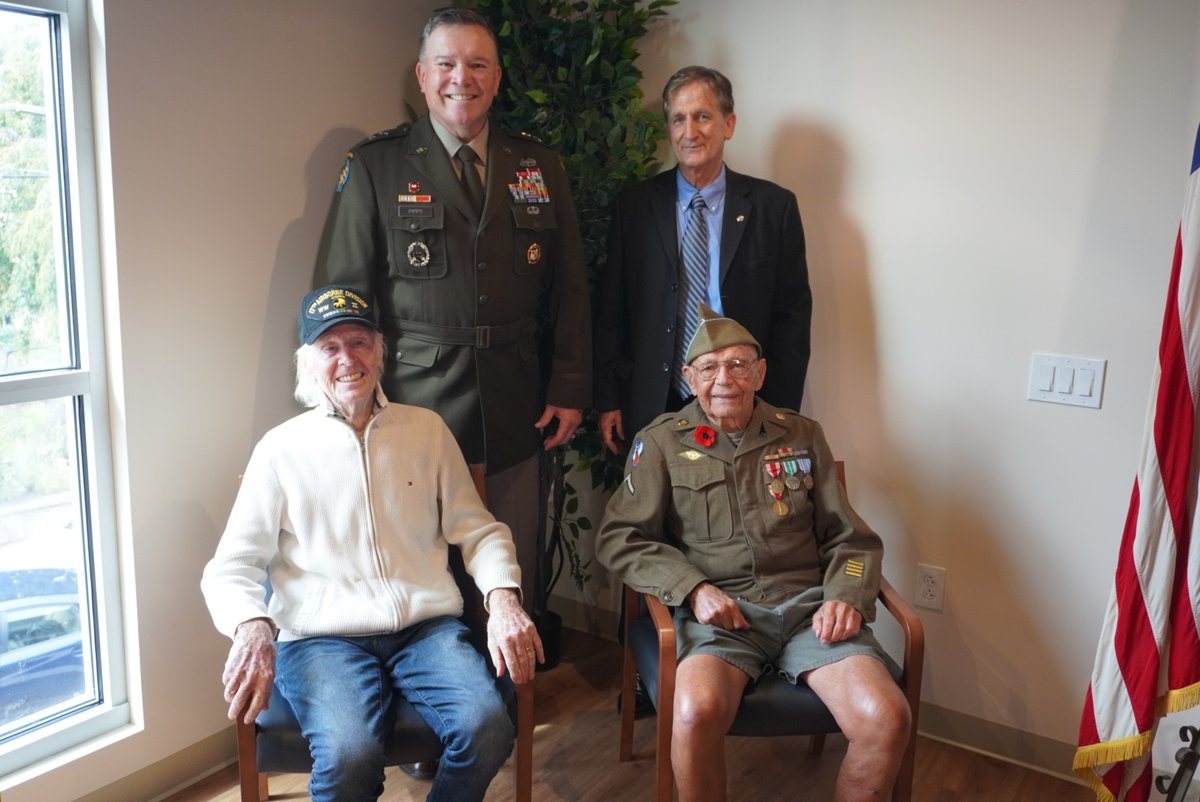 What an honor to join Consulate General of Belgium in New York  Filip Vanden Bulck and PA State Rep. Mark Gillen to present two World War II Battle of the Bulge veterans with the Knight of the Order of Leopold.
101-year-old Frank Steller from Lebanon of the 36th Infantry Division