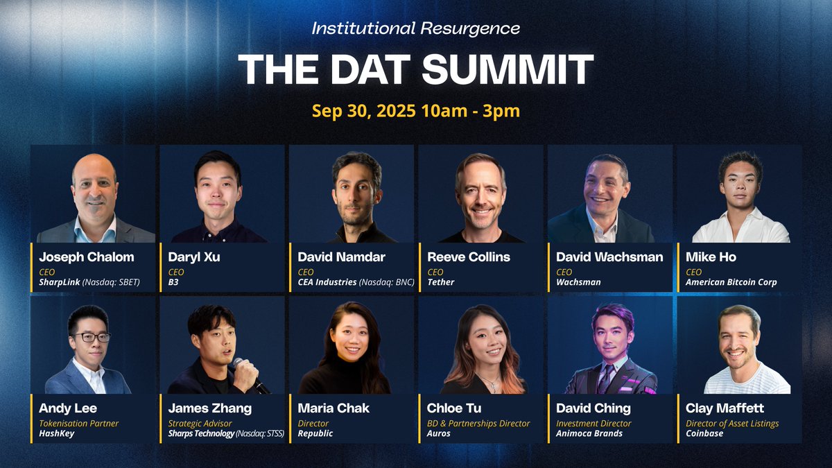 join us tomorrow for the first ever DAT summit at <a href="/token2049/">TOKEN2049</a>

big names, big DATs, big³ announcements

sign up link below ↓