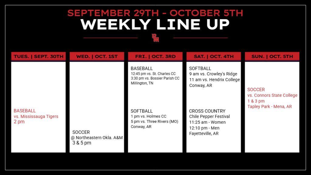 <a href="/UARMBaseball/">UARM Baseball</a> is at HOME on Tuesday for a Fall scrimmage, while <a href="/UARMSoccer/">UARM Soccer</a> is at HOME on Sunday!! #DefendTheMountain