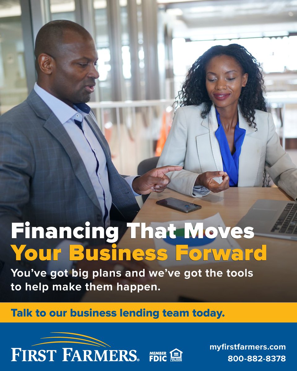 Big plans for your business? We have the tools to help make them a reality. Connect with us today! 

Learn more: ow.ly/OhKV50WQuwv

#FirstFarmersBank #GrowWithUs