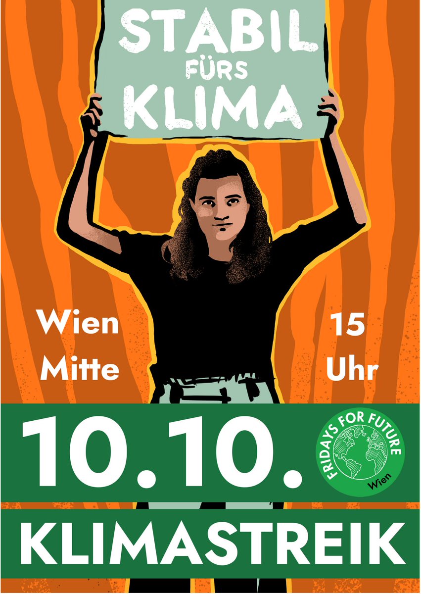 PFF_Austria's tweet image. Stabil bleiben, weil’s die Politik nicht ist!
Klimastreik am 10.10. 💚
Die Klimakrise zeigt sich mit voller Wucht. Doch statt uns zu schützen, handelt unser Klimaminister als würde niemand hinsehen. Der Entwurf eines Klimagesetzes ist da - doch der Klimaschutz fehlt.
Ein 🧵 (1/5)