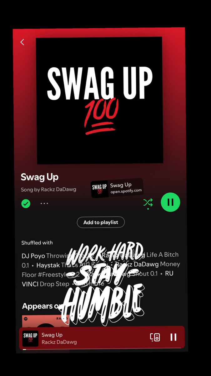 HolyfieldRackz's tweet photo. #PressPlay &amp; Check Out The "Swag Up" 💯 Project By. Rackz DaDawg On Spotify https://t.co/gRICUPpSwz… https://t.co/ih61ar9B5r