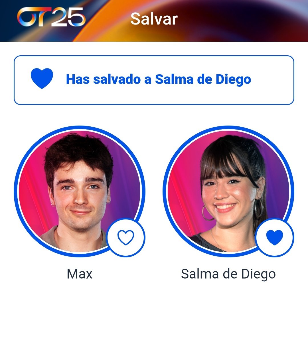 Max me gusta, pero mi Salma es mi Salma, me parece una tía súper guay graciosa e interesante

Yo me mojo por aquí y salvo a Salma, pero que pase lo que tenga que pasar

#OTGala2 #OTDirecto30S